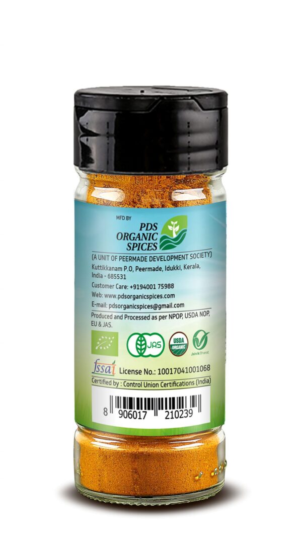 TRUBIO FAIRTRADE ORGANIC TURMERIC POWDER IN FLIP OPEN BOTTLE 50gms - Image 5