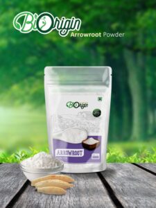 BIORIGIN 100% NATURAL ARROWROOT POWDER (KOOVA) IN POUCH, 100gms
