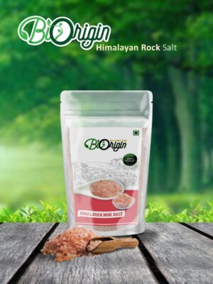 BIORIGIN 100% NATURAL HIMALAYAN ROCK SALT IN POUCH, 100gms