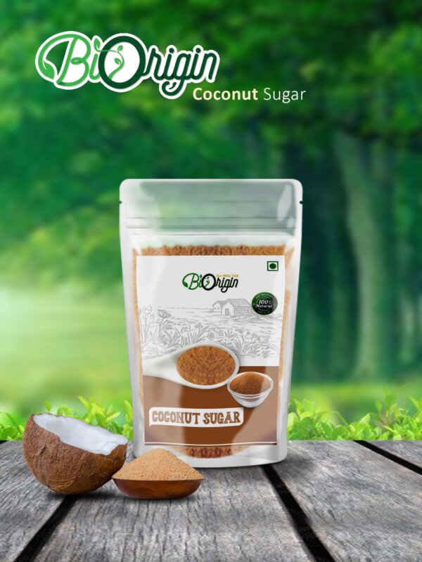 BIORIGIN 100% NATURAL COCONUT SUGAR [NARIYAL DESI GUR GUD] IN POUCH, 500gms