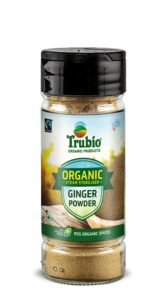TRUBIO FAIRTRADE ORGANIC GINGER POWDER IN FLIP OPEN BOTTLE 45gms