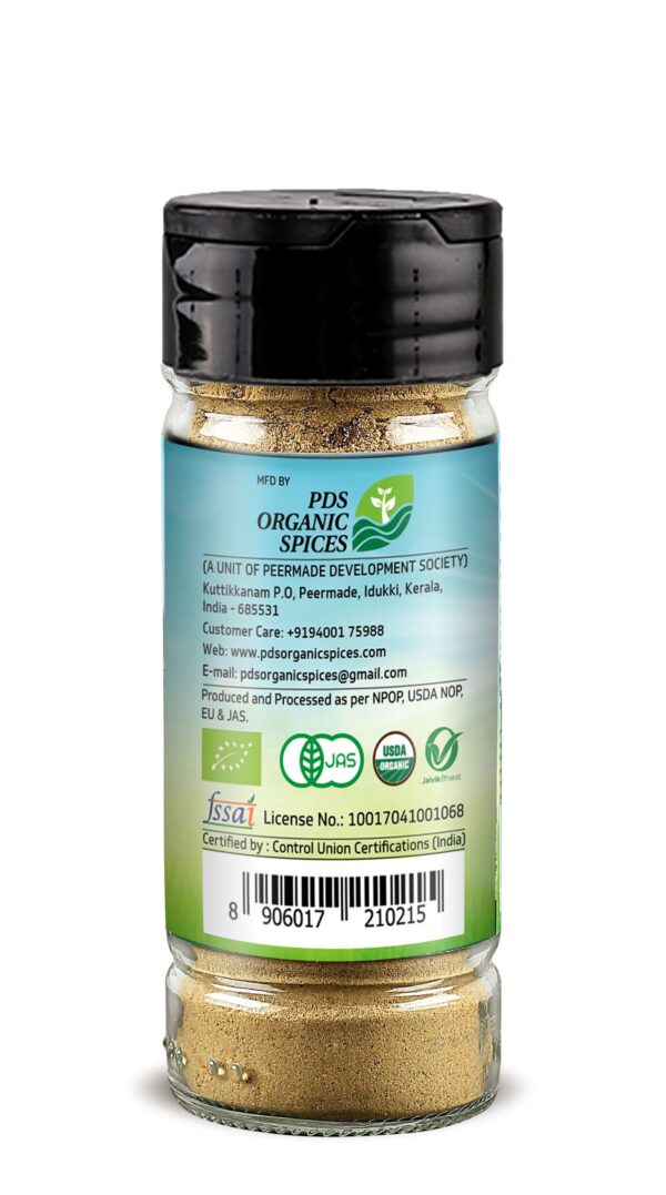 TRUBIO FAIRTRADE ORGANIC GINGER POWDER IN FLIP OPEN BOTTLE 45gms - Image 3