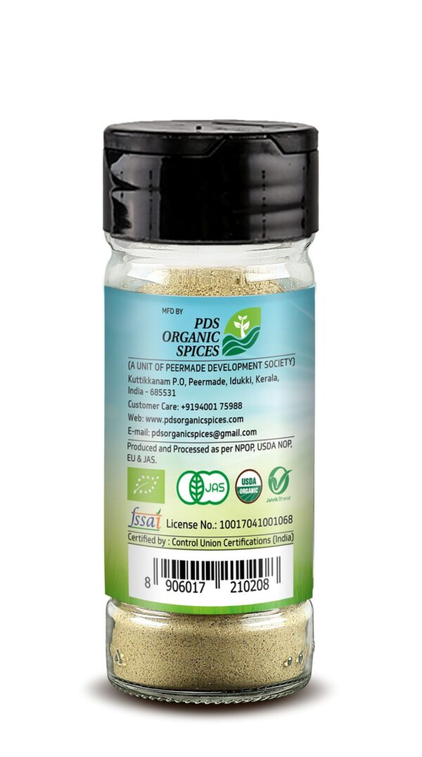 TRUBIO FAIRTRADE ORGANIC WHITE PEPPER POWDER IN FLIP OPEN BOTTLES 45gms - Image 2