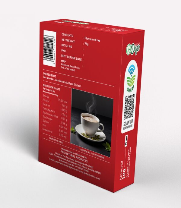 BIORIGIN 100% NATURAL FLAVORED TEA 75gms - Image 2
