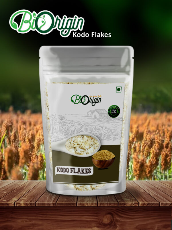 BIORIGIN 100% NATURAL KODO MILLET FLAKES (VARAGU RICE) IN POUCH, 500gms
